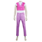 Mens Pop Star Pink Idol 3PCS Set Vest T-shirt and Pants Cosplay Costume