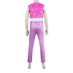 Mens Pop Star Pink Idol 3PCS Set Vest T-shirt and Pants Cosplay Costume