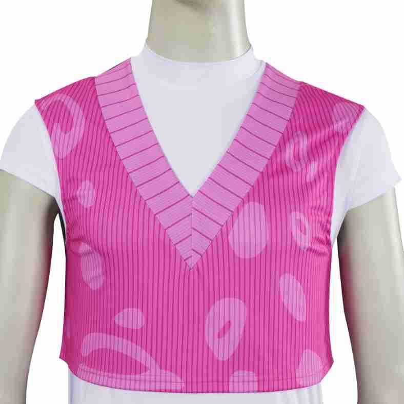 Mens Pop Star Pink Idol 3PCS Set Vest T-shirt and Pants Cosplay Costume