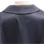 Girls Wednesday Dress Black Houndstooth Cape Coat for Halloween Cosplay Party