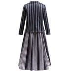 Girls Black Gothic Costume Dark Mystery Cosplay Suit for Halloween Dress Up