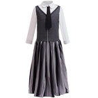 Girls Black Gothic Costume Dark Mystery Cosplay Suit for Halloween Dress Up