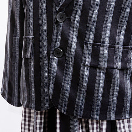 Girls Black Gothic Costume Dark Mystery Cosplay Suit for Halloween Dress Up