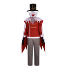 Adult Prince Stolas Costume Red Goetia Prince Cosplay Outfit Tops Pants Cloak and Accessories Full Set