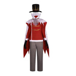 Adult Prince Stolas Costume Red Goetia Prince Cosplay Outfit Tops Pants Cloak and Accessories Full Set