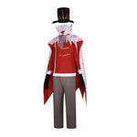 Adult Prince Stolas Costume Red Goetia Prince Cosplay Outfit Tops Pants Cloak and Accessories Full Set