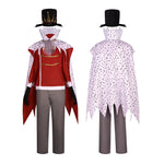Adult Prince Stolas Costume Red Goetia Prince Cosplay Outfit Tops Pants Cloak and Accessories Full Set