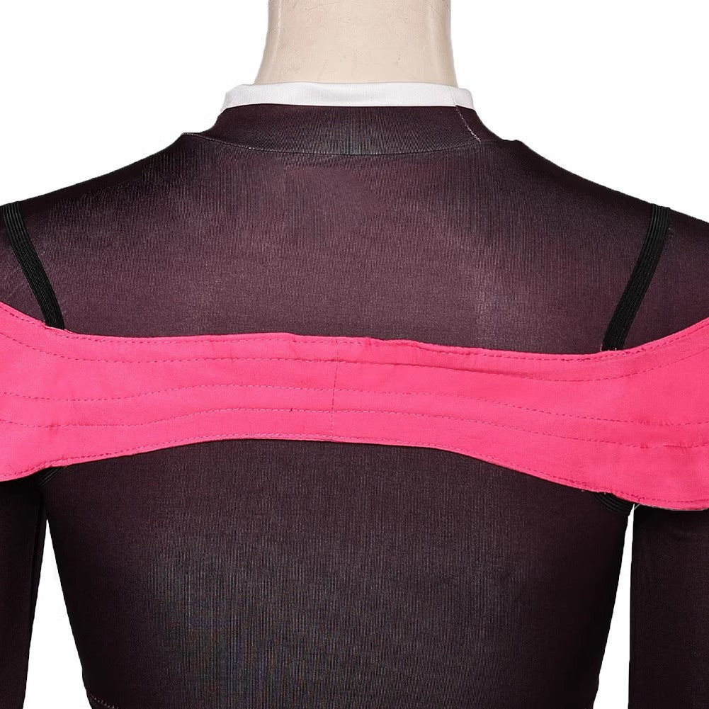 Women Verosika Costume Demon Crop Tops Skirt Wing and Tail Full Set