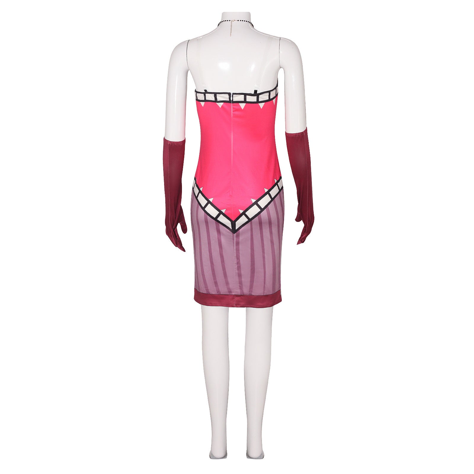 Women Mimzy Outfit Pink Sinner Demon Dress Headband and Necklace for Cosplay