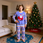 Family Matching Christmas Pjs Purple Shirt Pants Suit for Sleepwear Christmas Eve