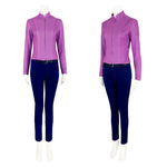 Officer Rabbit Outfit Purple Police Bunny Tops Pants Hat Suit for Kids Adults