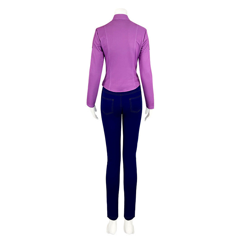 Officer Rabbit Outfit Purple Police Bunny Tops Pants Hat Suit for Kids Adults