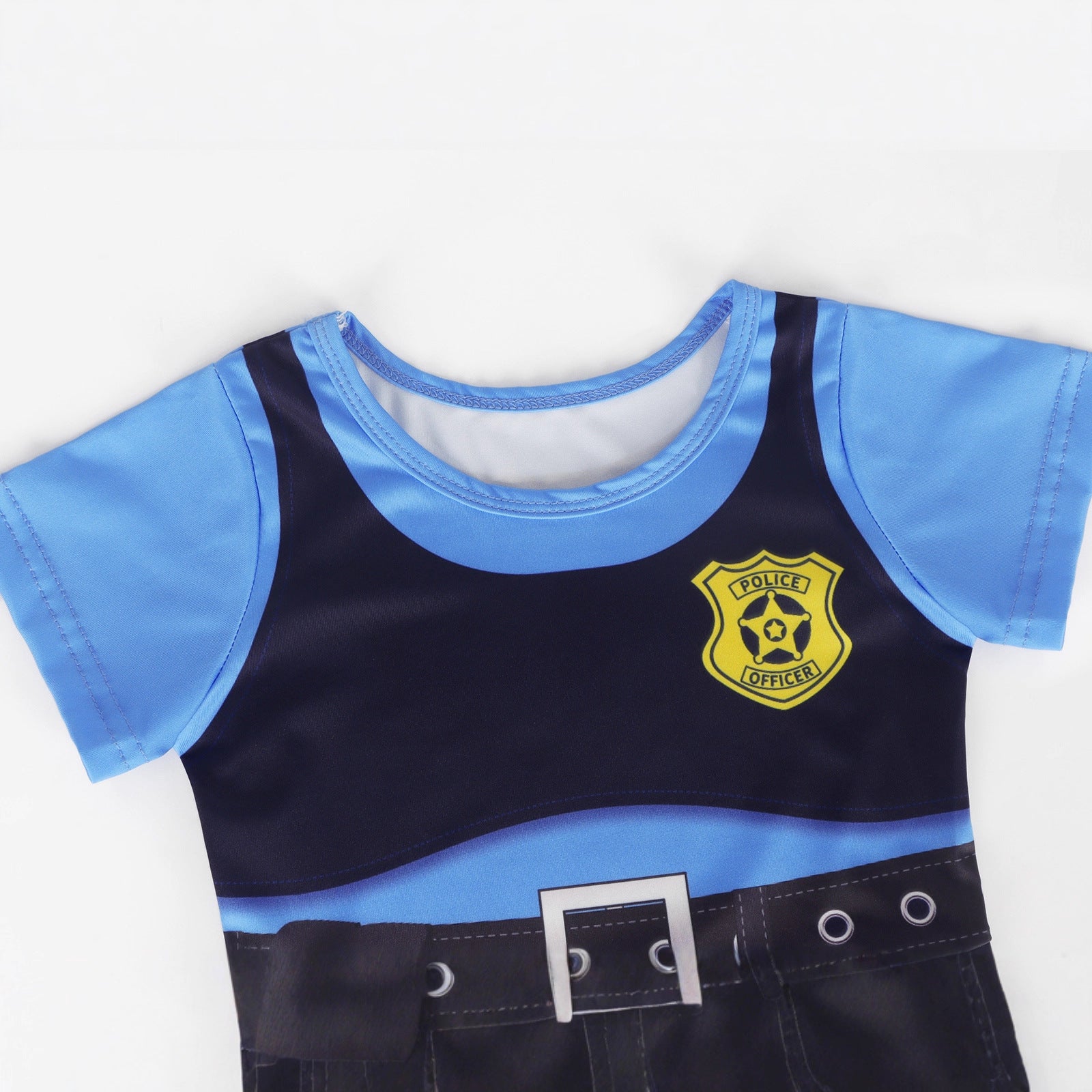 Girls Cute Bunny Dress Blue Police Costume and Arm Warmers for Cosplay Carnival