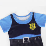 Girls Cute Bunny Dress Blue Police Costume and Arm Warmers for Cosplay Carnival