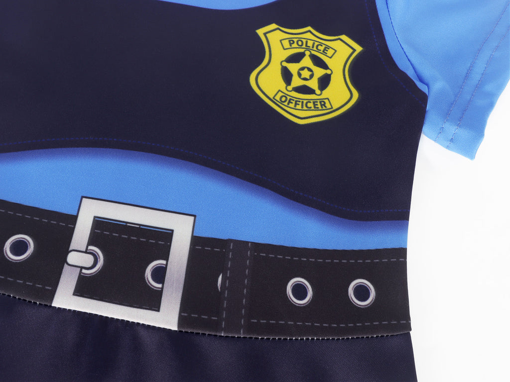 Girls Cute Bunny Dress Blue Police Costume Judy Dress-up Outfit for Cosplay Carnival