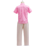 Boys Fox Costume Officer Wilde Pink Shirt Pants and Necktie Full Set for Dress Up Party