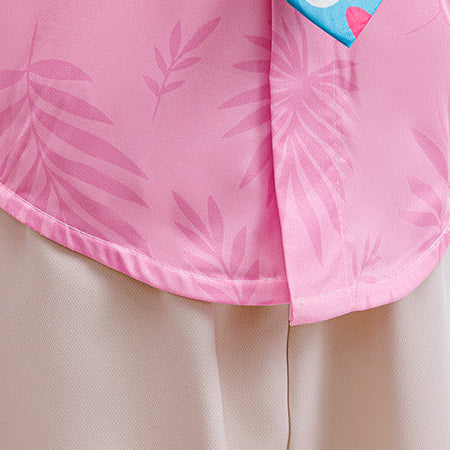 Boys Fox Costume Officer Wilde Pink Shirt Pants and Necktie Full Set for Dress Up Party