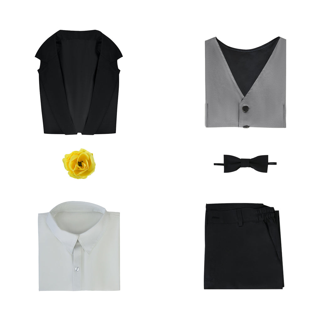 Officer Wilde Costume Fox Black Party Outfit Kids Adults Dress-up Suit