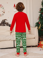 Family Christmas Pajamas Red Tops Pants Xmas Jammies for Kids Adults