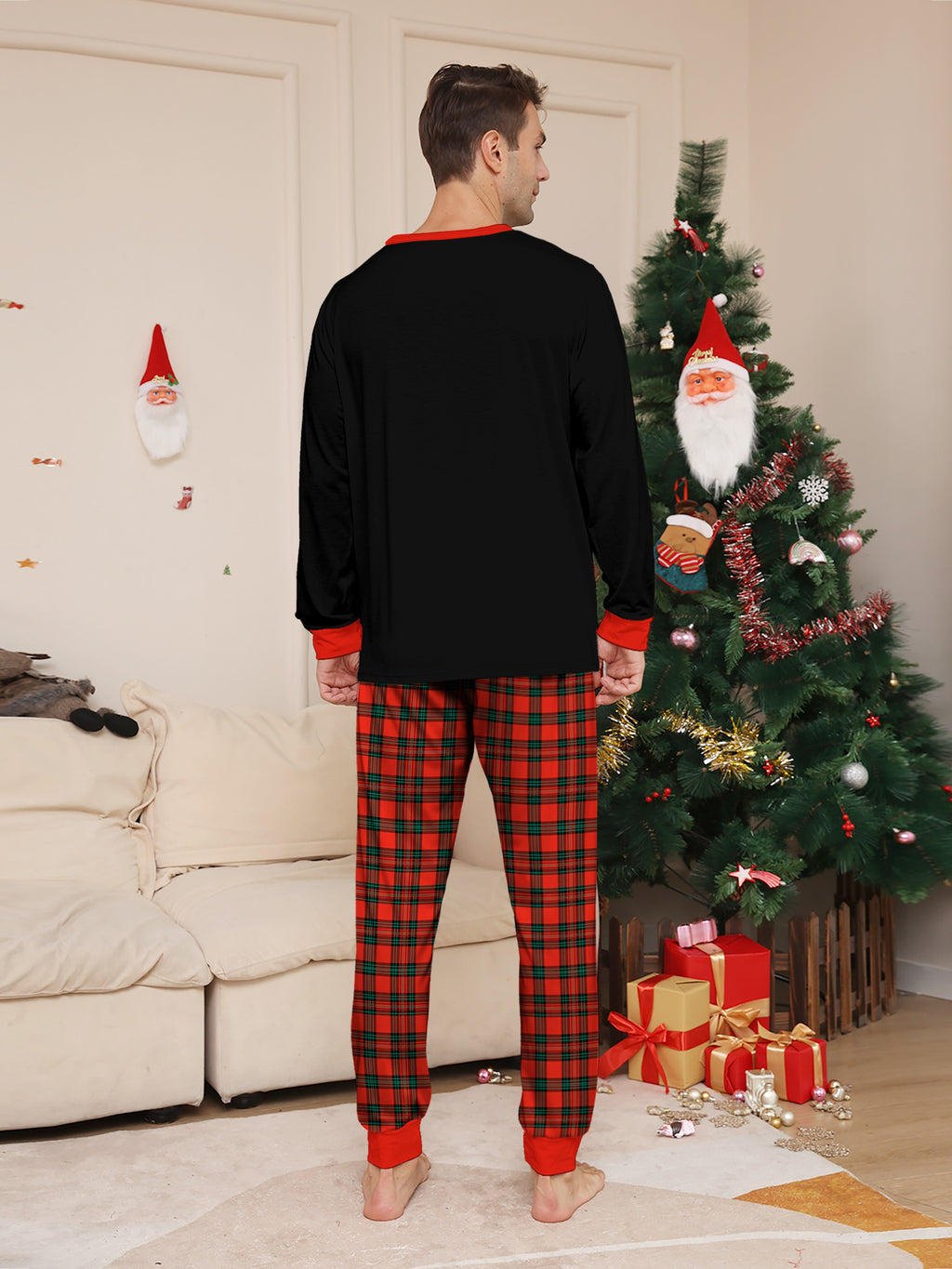 Matching Family Christmas Pajamas Red and Black Christmas PJ Holiday Attire