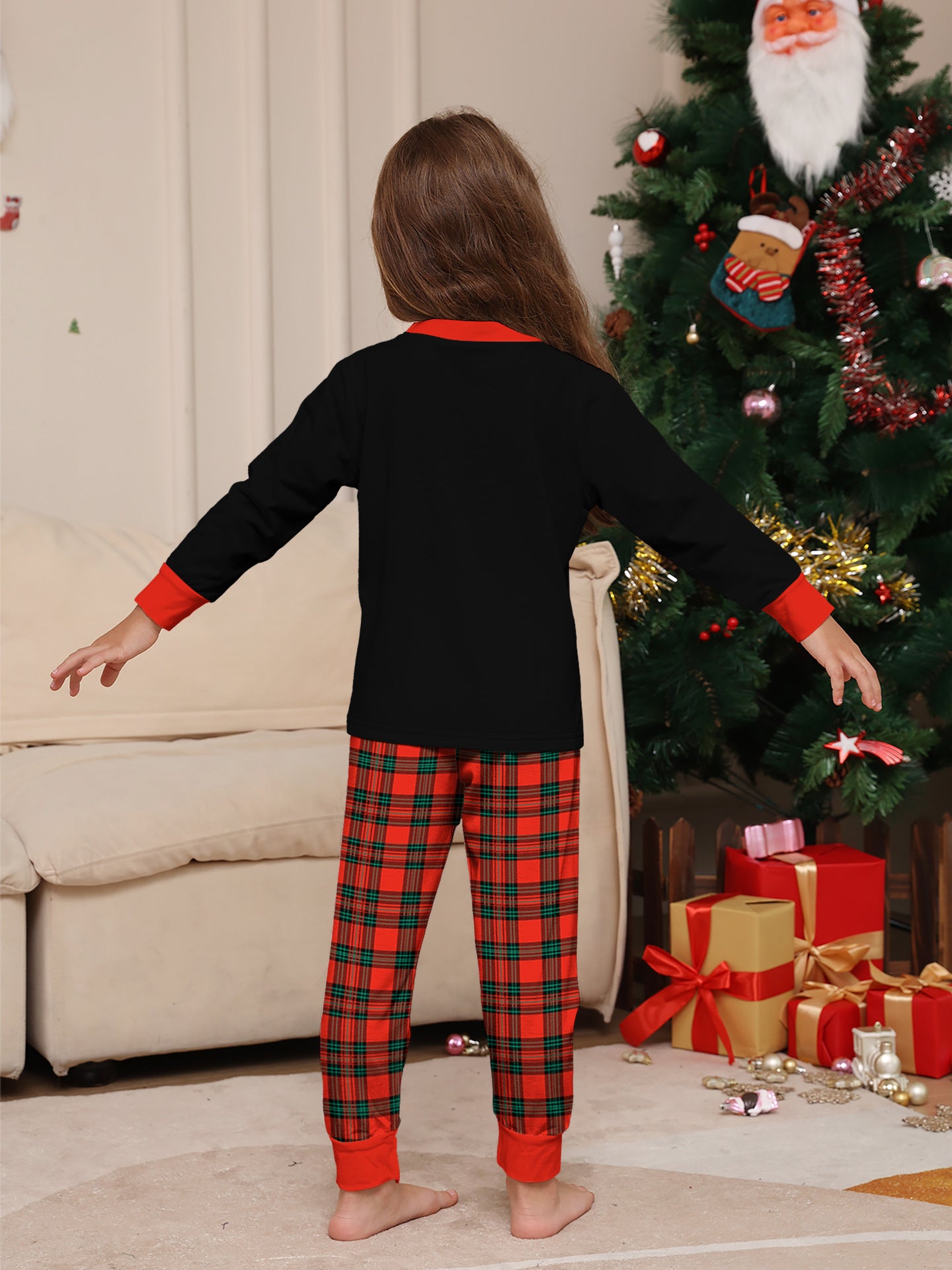 Matching Family Christmas Pajamas Red and Black Christmas PJ Holiday Attire