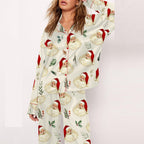 Womens Christmas Pajamas Soft Xmas Pjs Tops and Pants 2pcs Suit for Christmas Party Daily Wear