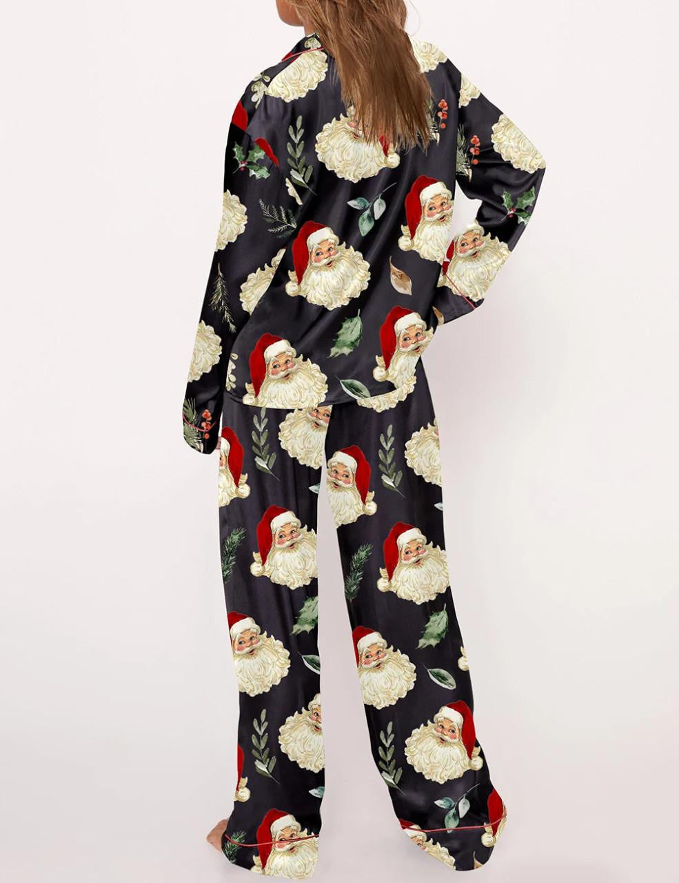 Womens Christmas Pajamas Soft Xmas Pjs Tops and Pants 2pcs Suit for Christmas Party Daily Wear