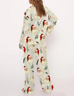 Womens Christmas Pajamas Soft Xmas Pjs Tops and Pants 2pcs Suit for Christmas Party Daily Wear