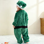 Baby Kids Christmas Pajamas Soft Flannel Jumpsuit with Hat for Xmas Party