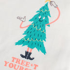 Boys Christmas Pajamas White Long Sleeve Top with Plaid Pants for Sleepwear