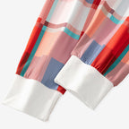 Boys Christmas Pajamas White Long Sleeve Top with Plaid Pants for Sleepwear