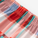 Boys Christmas Pajamas White Long Sleeve Top with Plaid Pants for Sleepwear