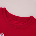 Kids Christmas Pajamas Set Red Long Sleeve Top Pants Festive Sleepwear for Children