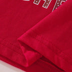 Kids Christmas Pajamas Set Red Long Sleeve Top Pants Festive Sleepwear for Children