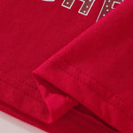 Kids Christmas Pajamas Set Red Long Sleeve Top Pants Festive Sleepwear for Children