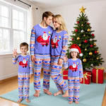Family Matching Christmas Pjs Purple Shirt Pants Suit for Sleepwear Christmas Eve