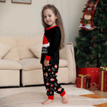 Family Xmas Matching Pajamas Black Holiday Sleepwear Set Cute Christmas Jammies