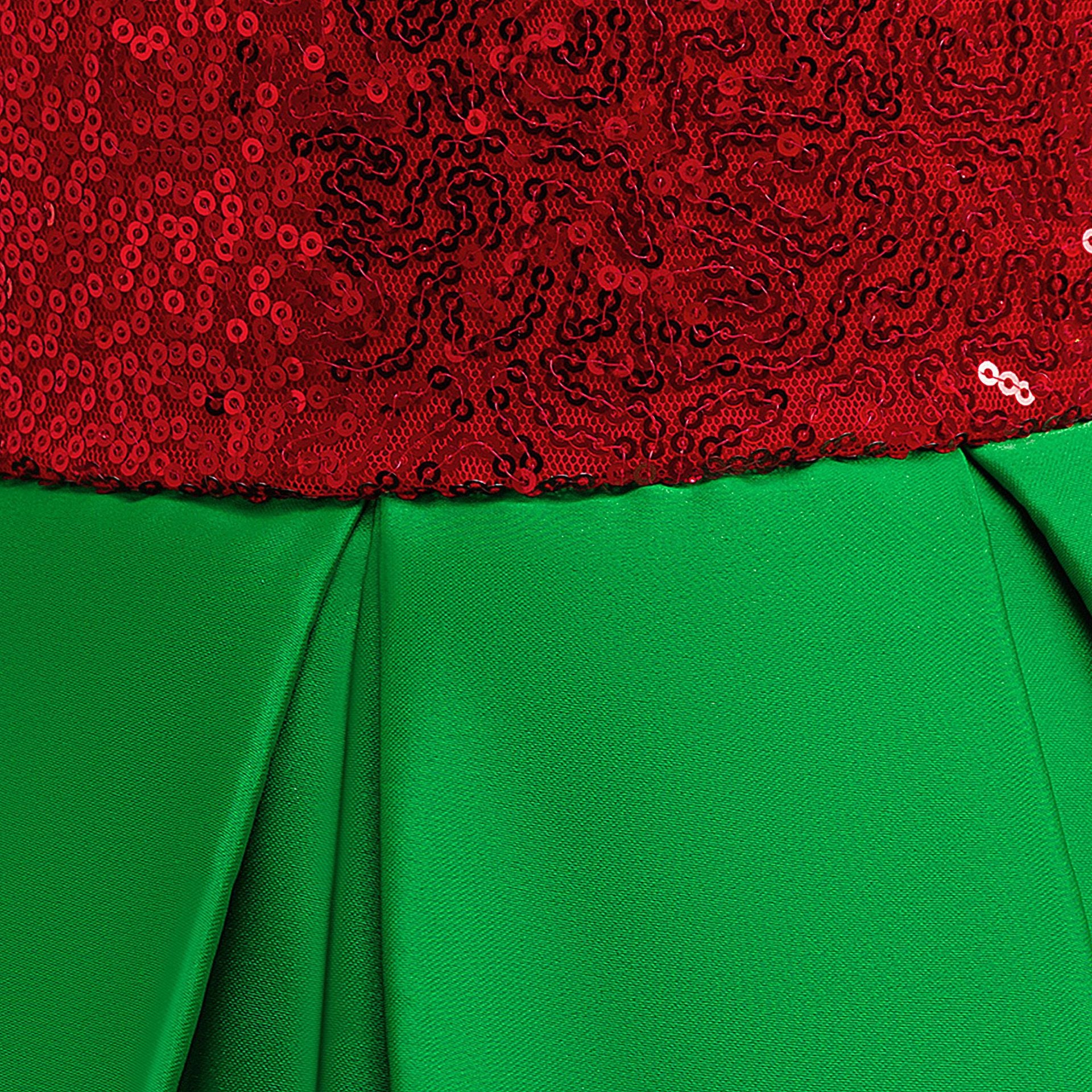 Christmas Dress Ready To Ship Girls Red Ball Gown with Magnetic Hand-holding Socks Best Xmas Gift