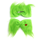 Girls Xmas Costume Green Dress Scarf with Warmers Full Set Perfect Christmas Gift