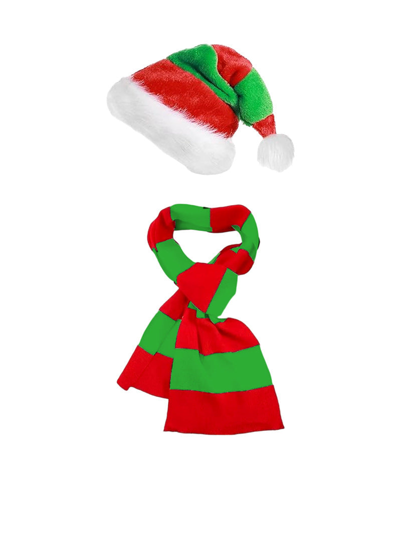 Kids Elf Costume Nightmare before Christmas Outfit Green Jumpsuit with Hat and Scarf Suit