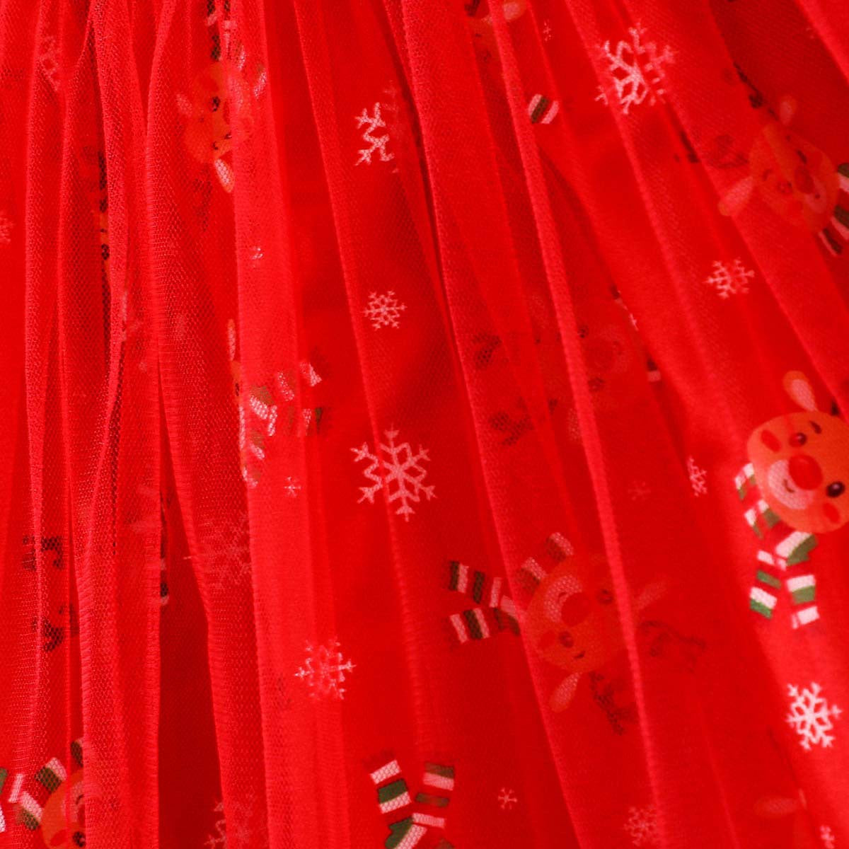 Girls Light Up Xmas Dress Red Cute Christmas Party Costume with Headband