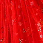 Girls Light Up Xmas Dress Red Cute Christmas Party Costume with Headband