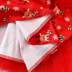 Girls Light Up Xmas Dress Red Cute Christmas Party Costume with Headband