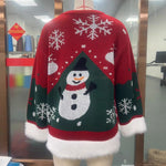 Christmas Ugly Sweater Dress Fluffy Fur Trim Holiday Party Costume for Women