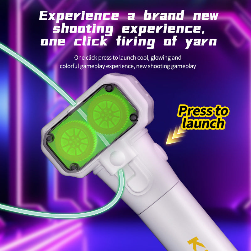 Electric Rope Launcher 118inch Luminous Rope Charging Fidget Toys Outdoor Toy