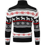 Men's Ugly Chirstmas Sweater Brothers Green Pullover Turtleneck Sweater