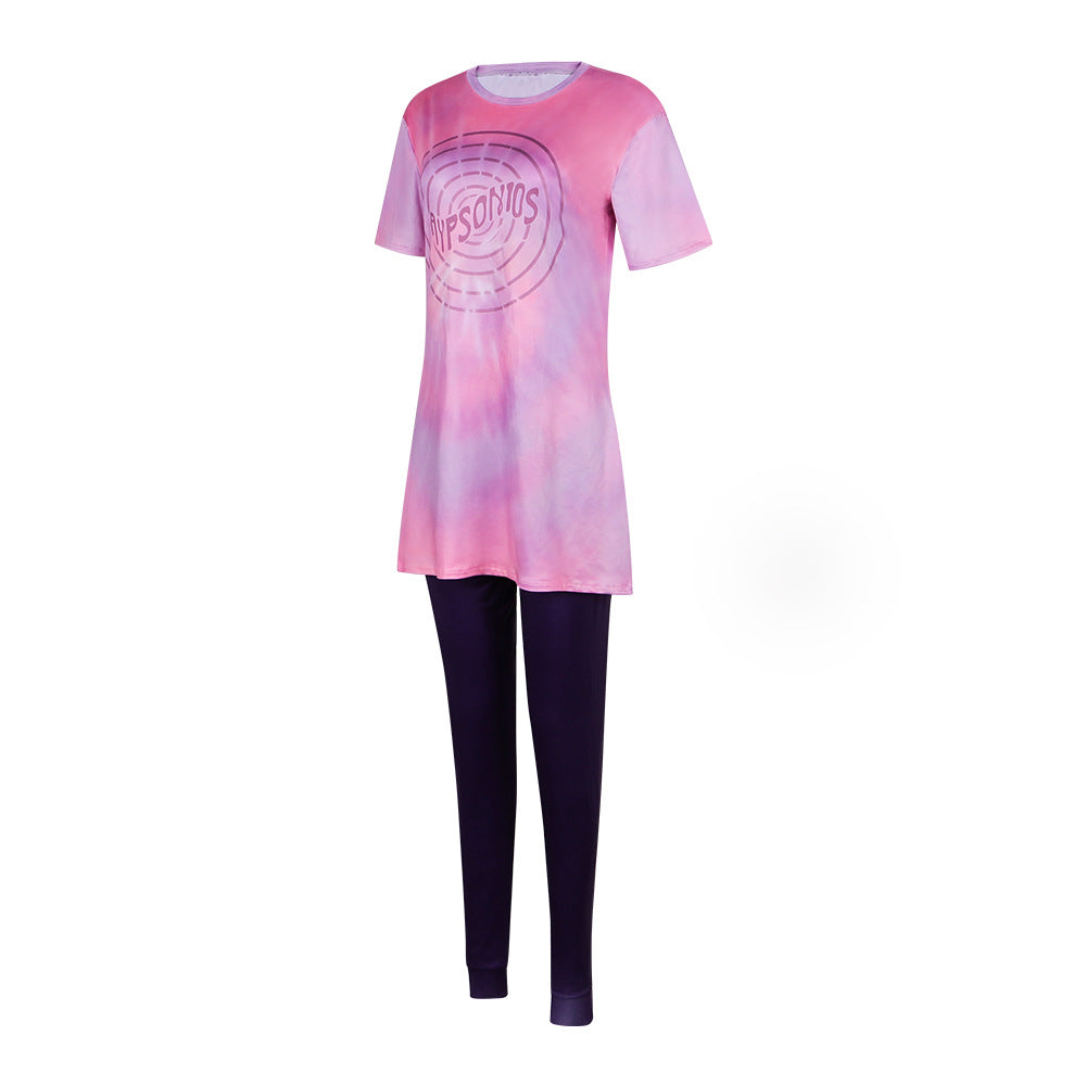 Stevie Costume Lavender Tops and Leggings Set Kids Adults Loungewear Cosplay Outfit
