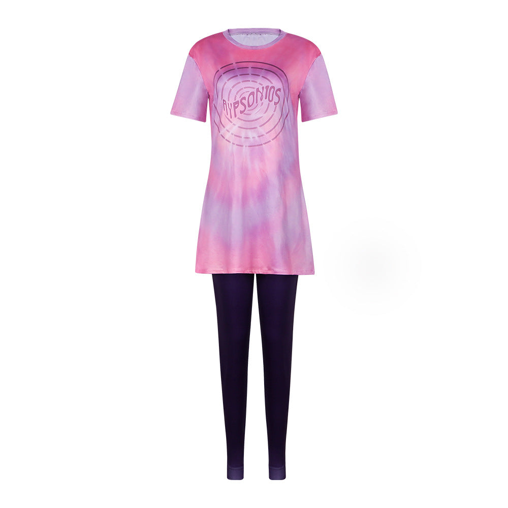 Stevie Costume Lavender Tops and Leggings Set Kids Adults Loungewear Cosplay Outfit