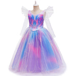 Girls Witch Sequin Dress Princess Tulle Gown with Sparkly Bodice and Angel Sleeves for Themed Party