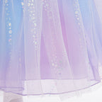Girls Glinda Costume The Good Witch Musical Cosplay Dress with Crown and Fairy Wand Full Set
